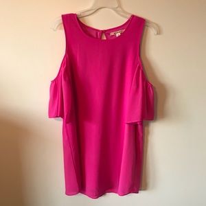 Francesca’s Pink Cold Shoulder Dress